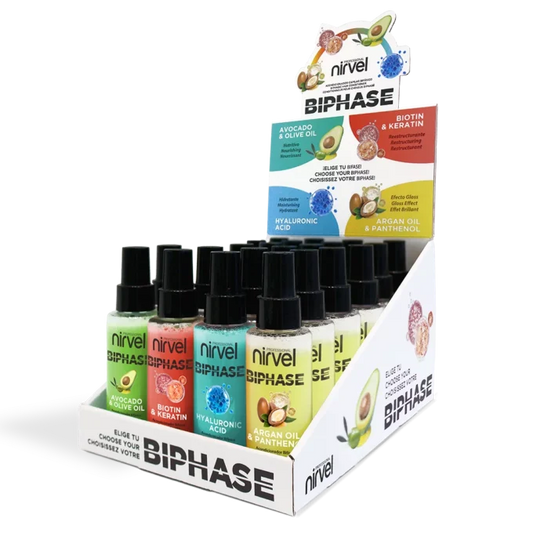 Présentoir Biphase revitalisants sans rinçage